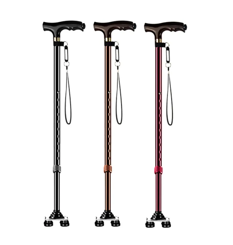 
good quality LED Lighting retractable walking cane outdoor crutch mobility Aids 