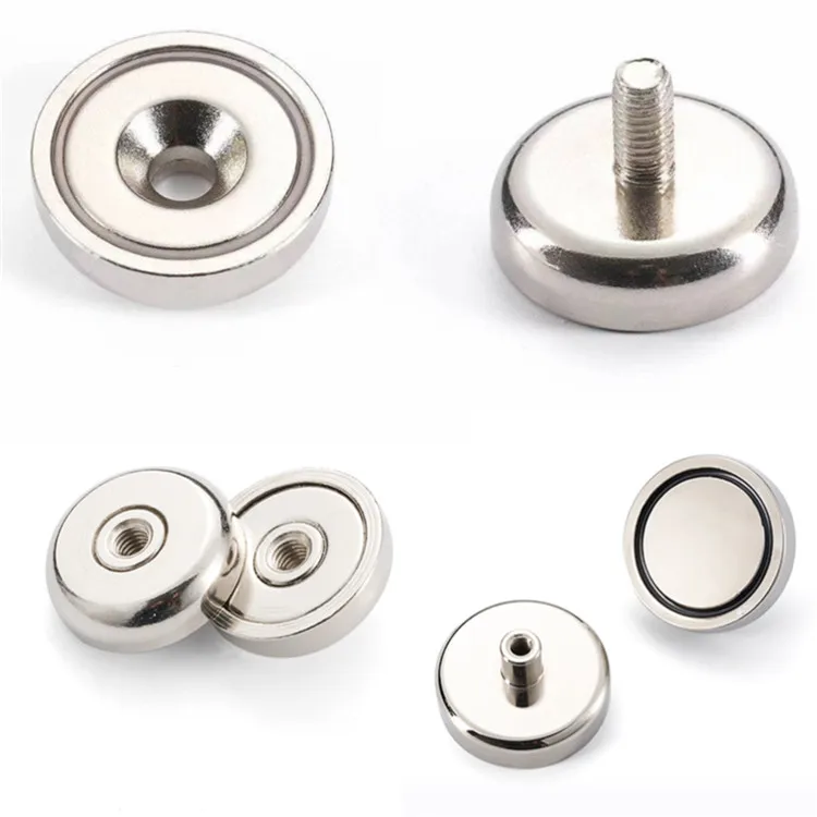 Neodymium Round Base Magnet Super Strong Permanent Rare Earth Magnets Pot Magnets with  female thread