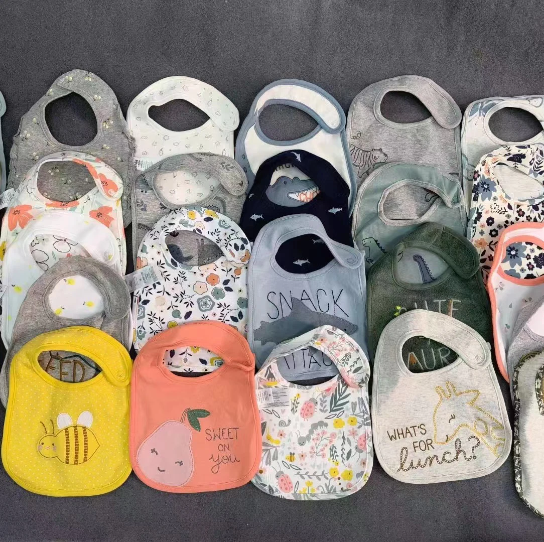 Branded stock wholesale baby wears children garment stock lots baby clothing bibs stocks