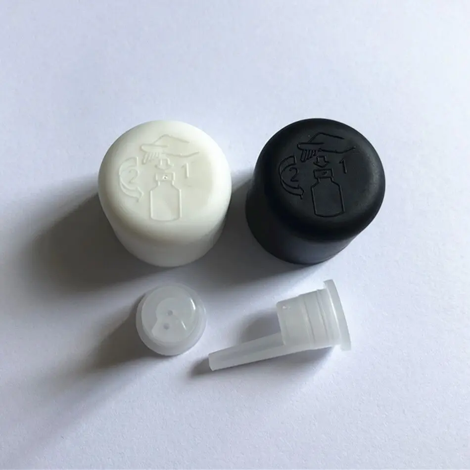 18/410 plastic child resistant cap, childproof cap with dropper PLUG, 18mm neck CRC screw cap with stopper