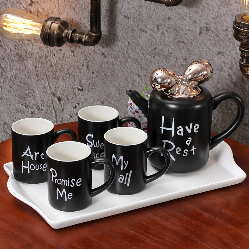 British bone china coffee cup set European afternoon tea tea set creative ceramic cup simple household black tea cup