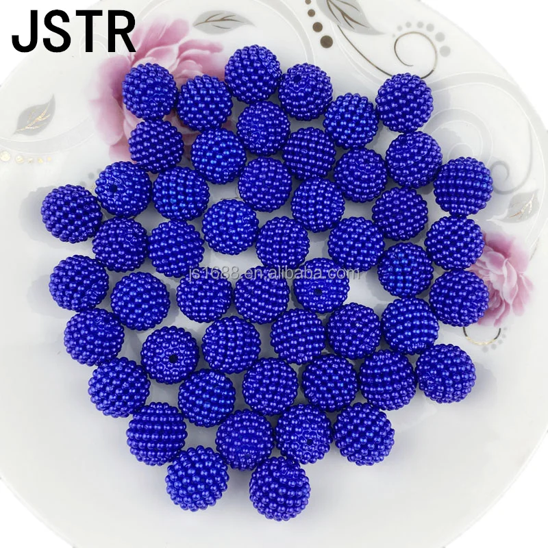 RTS 100pc/bag 20mm colorful ABS plastic chunky Bayberry Beads for jewelry making kid round Loose Beads bubble gum beads