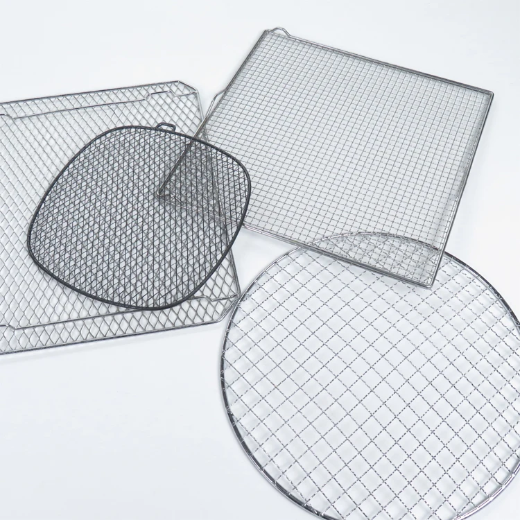 Custom disposable bbq grill net grid wire bbq grate net barbecue mesh grill rack for round grill