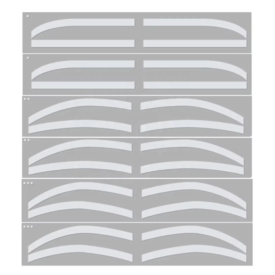 Oem Disposable Silicone Template Tape Airbrush Guide Eyebrow Auxiliary Shaping Stencil Kit Pmu Tattoo Eyebrow Sticker