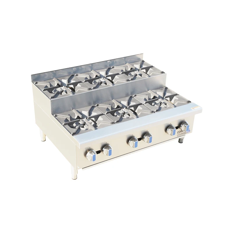 Powerful Heat Stainless Steel Gas Hot Plate Independent Burner Control Gas Stove