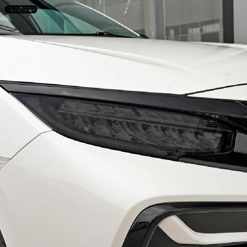 Car Headlight Tint Black Protective Film Protection Transparent TPU Light Sticker For Honda Civic Accord 10th 2019 Accessories