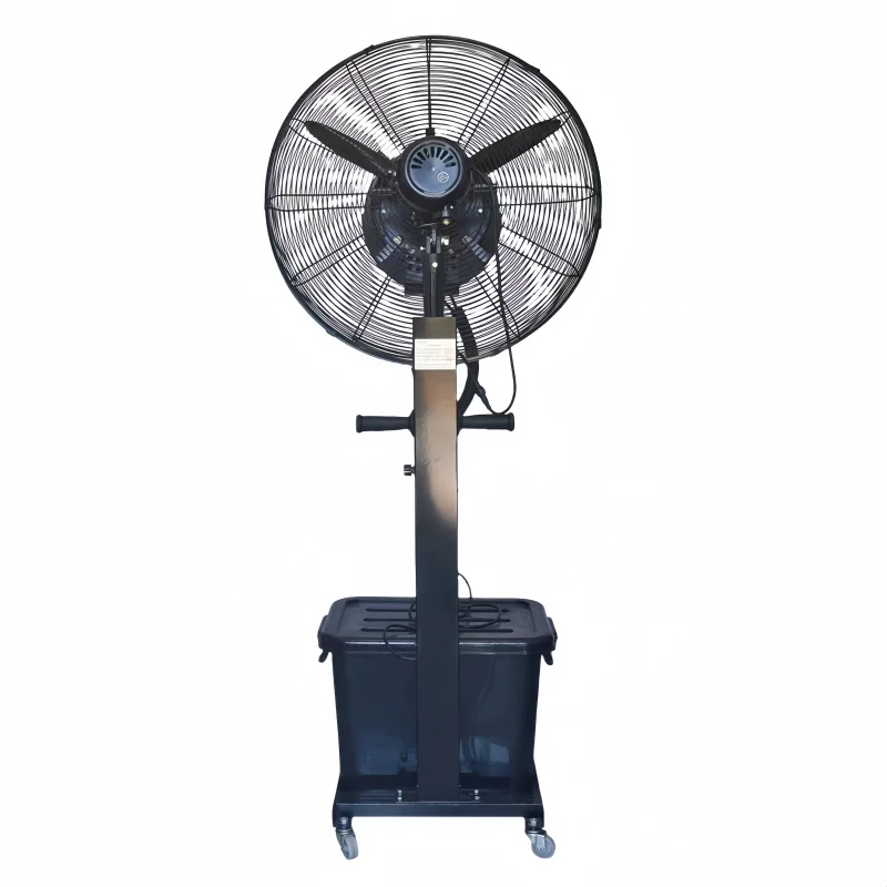 Powerful Copper Metal Motor 42L water tank Heavy Power Style Standing Industrial spray misting fan design