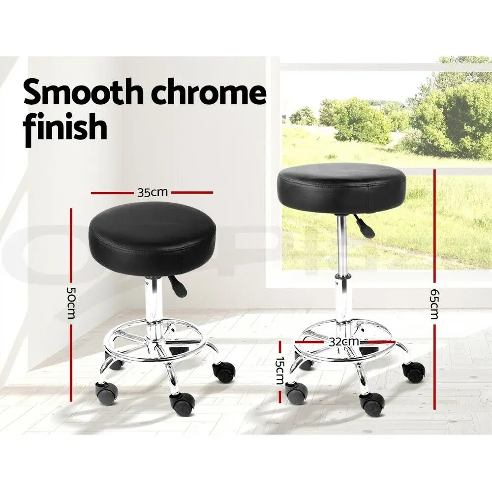 PU Padded Seat Swivel Barber Hair Dress Chair Hydraulic Lift Salon Beauty Stool