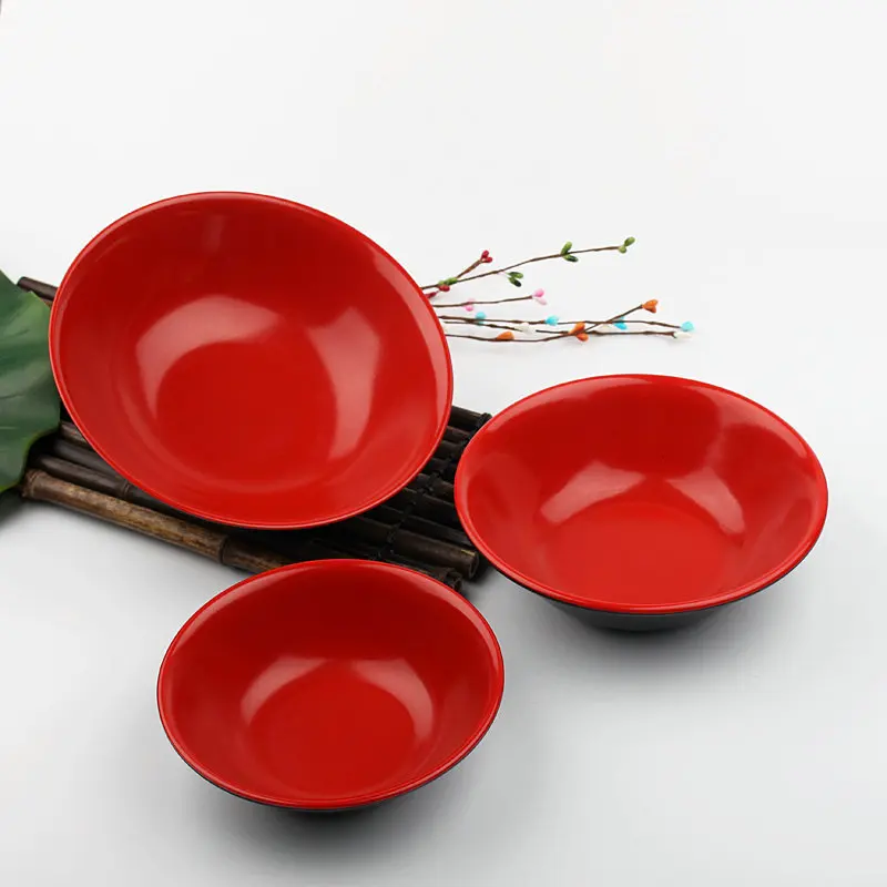 Amazon Plastic Japanese Restaurant Udon Ramen Two Tone Melamine Noodle Bowl
