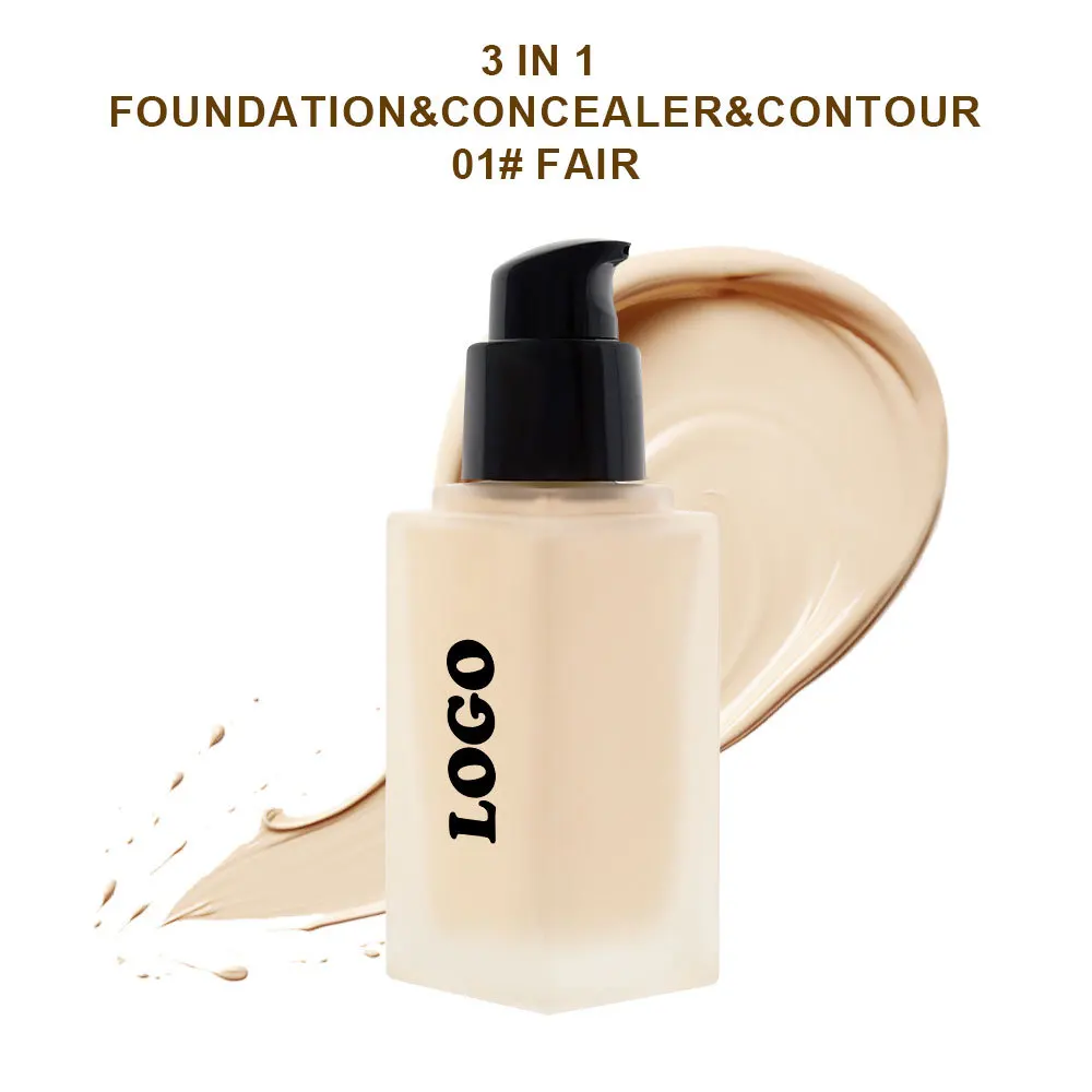 OCHAIN Custom Private Label Organic Liquid Foundation Long Lasting Dark Waterproof Concealer Sunscreen Whitening Natural