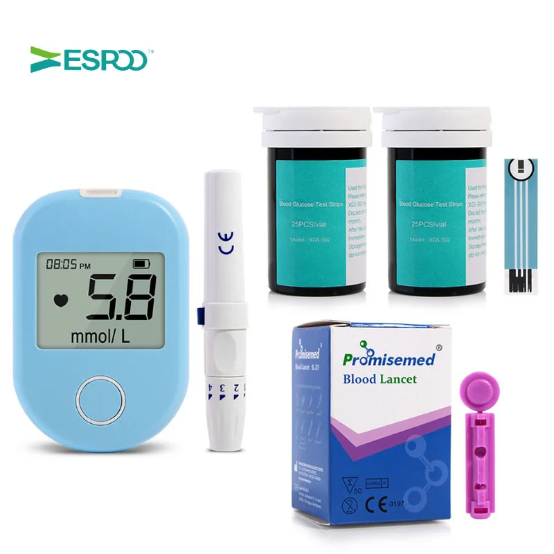 Hot sale test blood glucosetest strips diabetes bloodoncall plus glucometer with ce iso 510k certificates