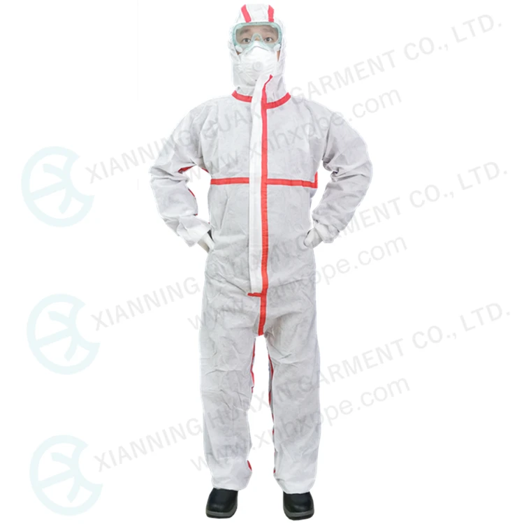 Sealed seam liquid spray protection coverall