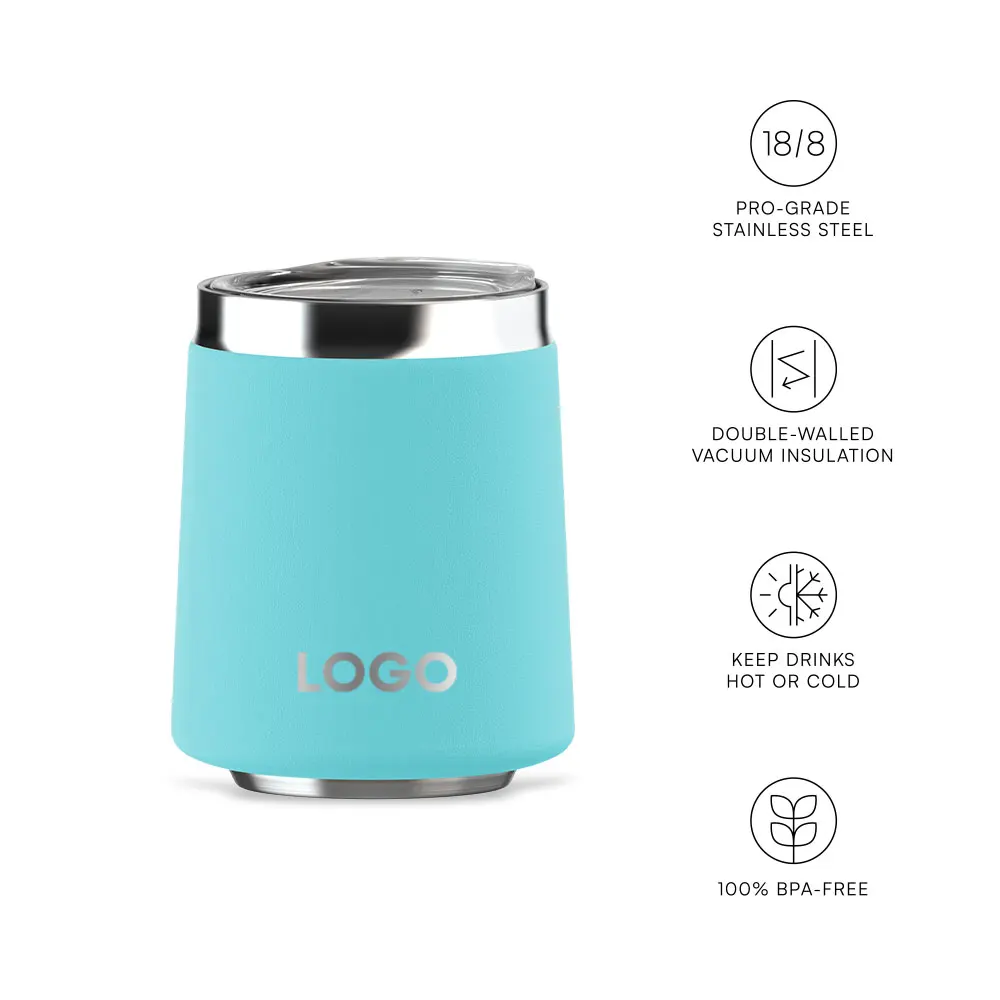 Factory Wholesale Stainless Steel 304 18/8 Coffee Mug 12oz 360ml Egg Shaped Double Walled Vacuum Customized Wine Tumbler