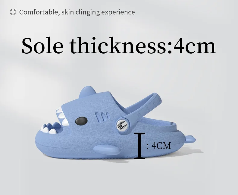 New Design Custom Cute Home Slides EVA Slipper Trade Unisex Summer Beach Sandals Shark Slipper for Kids