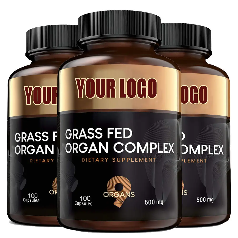 OEM Private Label Nutrient-rich Grass Fed Beef Organ Complex capsules New Zealand Grassfed Beef Organs Supplement