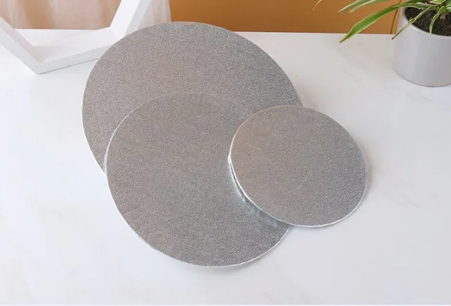
hot sale hard golden sliver cake board round 