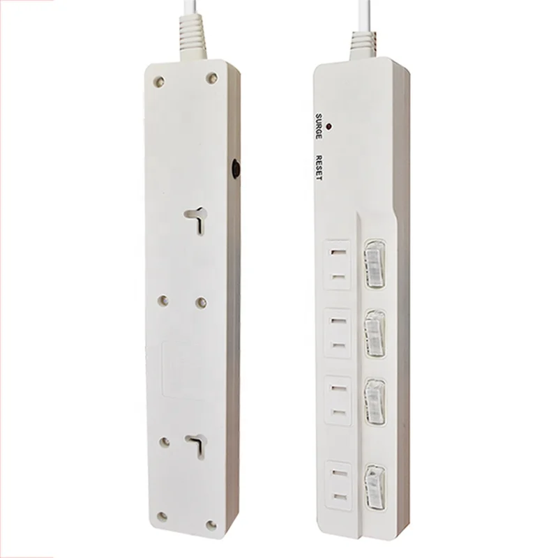 
Japan 4 outlet 2 M extension power strip with individual switch 