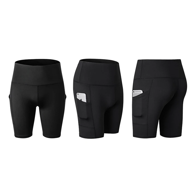 TONGYANG Running Shorts Women Sport Shorts Womens Compression Sports Short Woman Fitness High Waist Quick Dring With Pocket