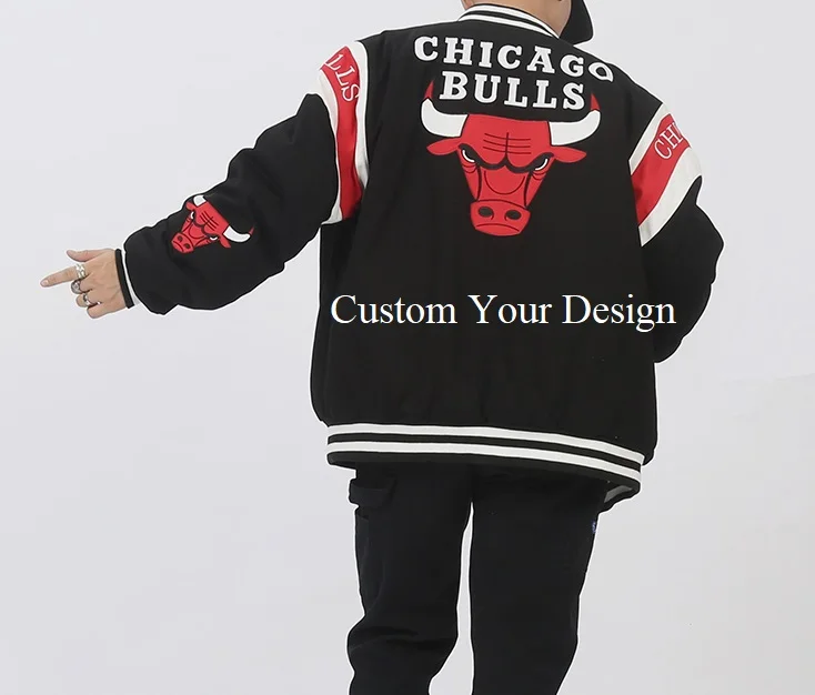 Custom Logo Sports Casual Mist Embroidery Satin Casual Bomber Jackets Men