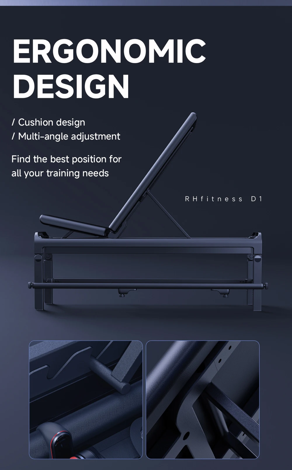 RH Hot Sale Gym Fitness Equipment Adjustable Multifunctional Weight Lifting Bench Commercial Press Weight Bench