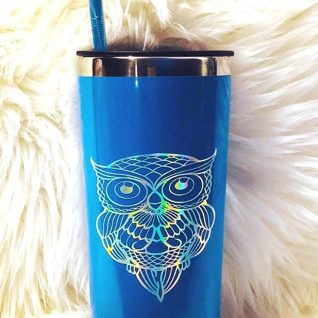 Anolly high premium laser color cutting vinyl holographic die cut vinyl logo sticker for cutter machine