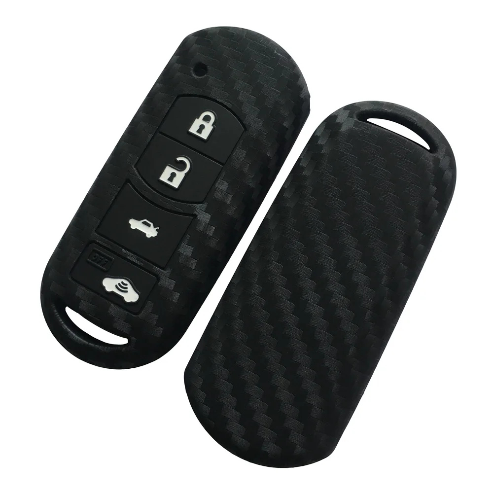 Silicone Cover Holder  Flip Remote Key Case 3 Button Shell Fit For Mazdas