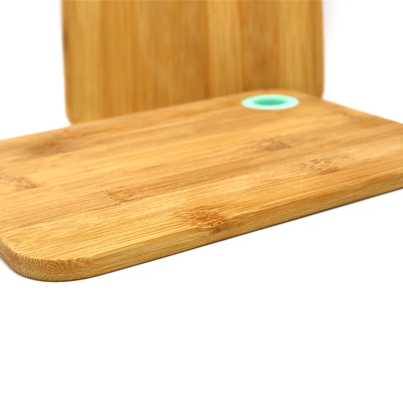 Engrave Logo Wood Breakfast Board Small Cutting Board Acacia Wood with Round Hole