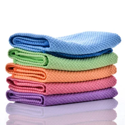Microfiber Towel Fish Scale Cloths Microfiber Car Glass Cleaning Towel
