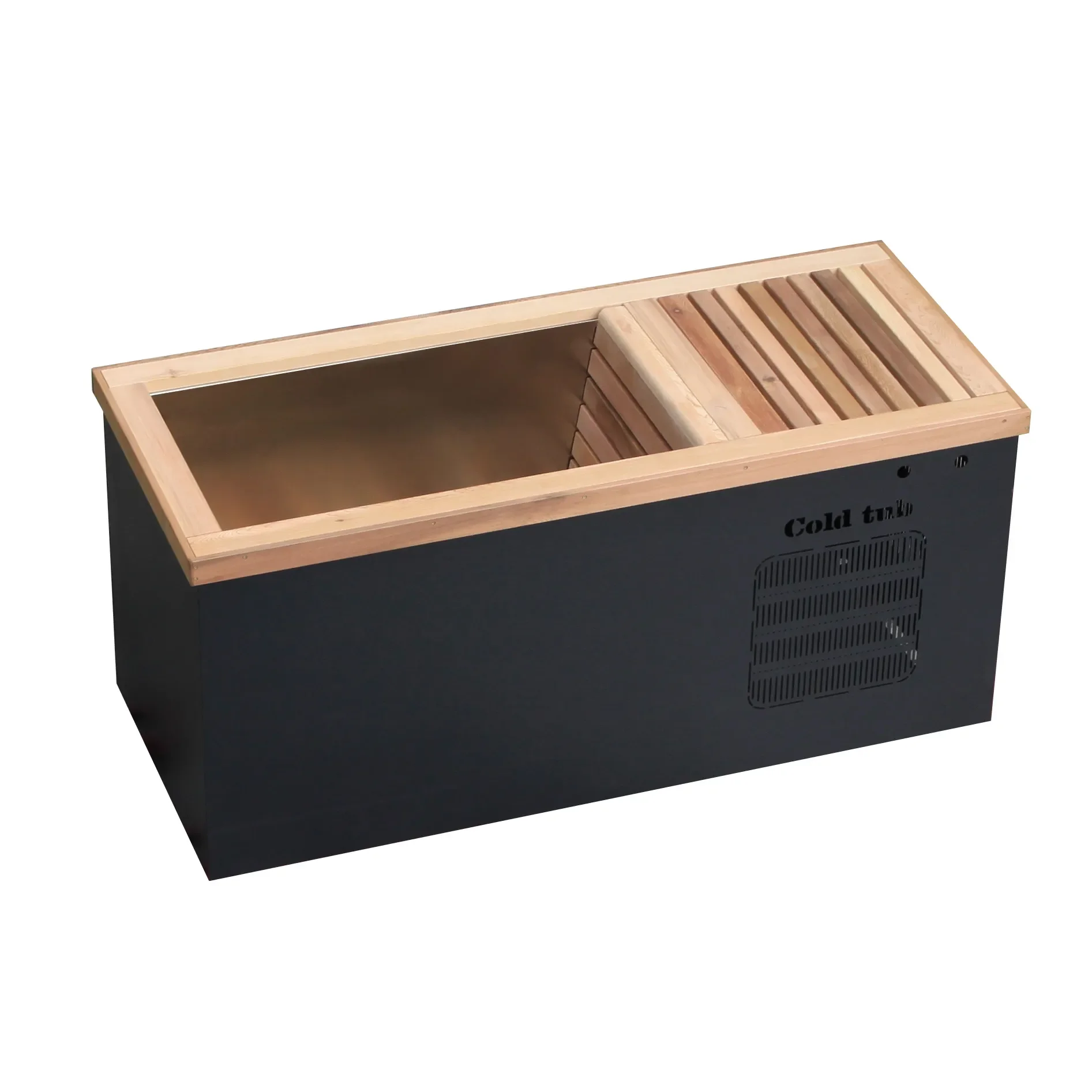 Red Cedar Wood Outdoor 1-2 Person Stainless Steel Cold Plunge Ice Bath With 1hp Water Chiller