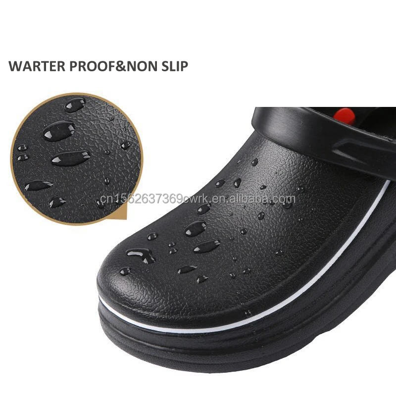 Waterproof Non-slip Chef Shoes For Men Garden Shoes Rubber Sandals Restaurant Working Hospital Nursing kitchen work shoes