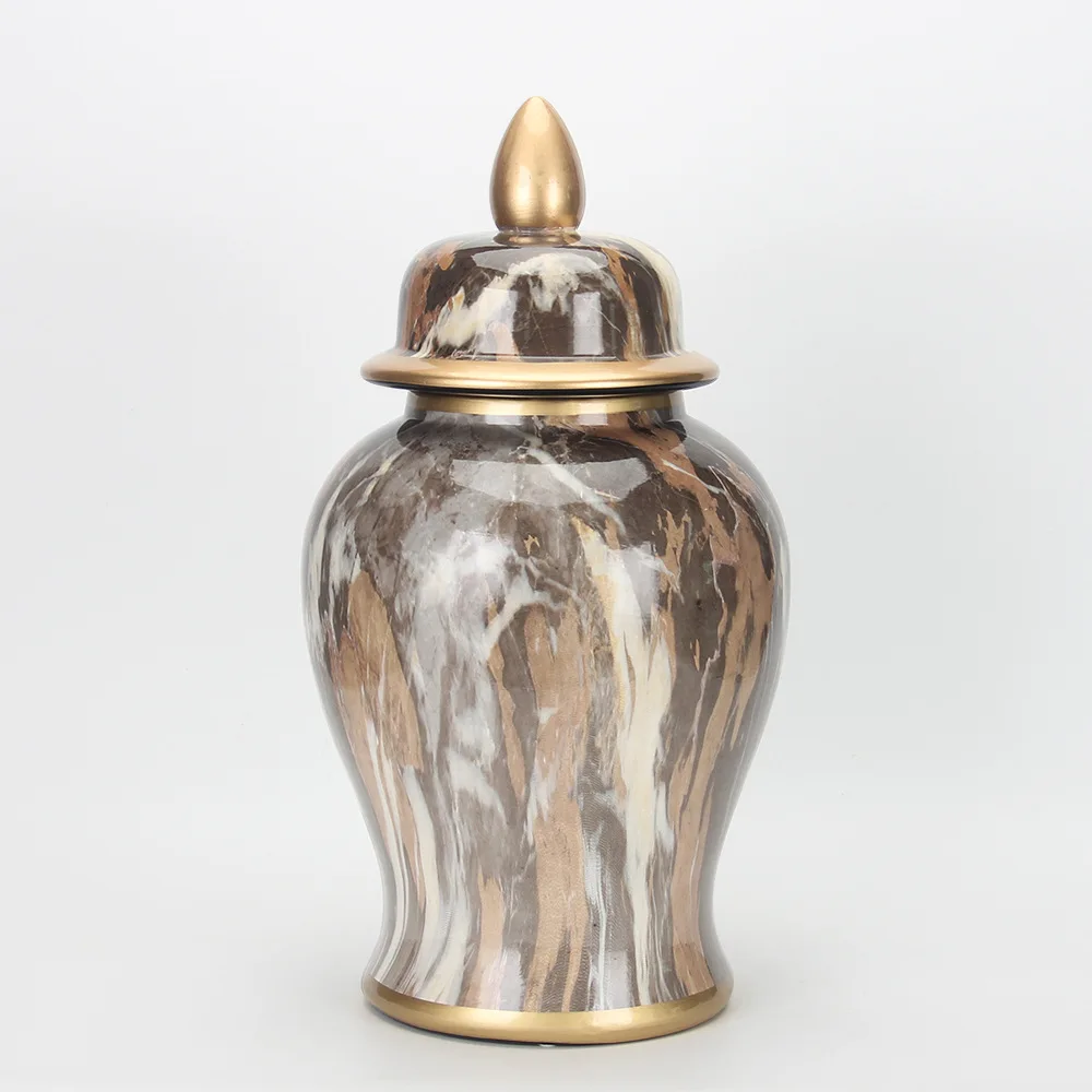 MSH Marble Ceramic General Canister Wedding Flower Arrangement Art Vase Decoration