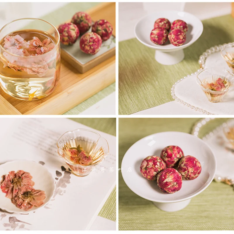 Private Label Organic Blooming Tea Ball Egg Shape Chinese Scented Gift Flowering