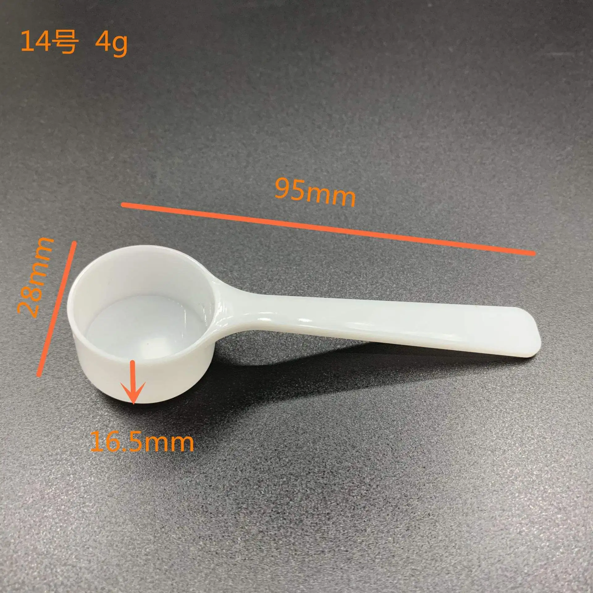 Custom Logo 40 mL Protein Spoon Plastic Long Handle Scoop for Measuring Coffee, Pet Food, Grains, Spices and Other Dry Goods