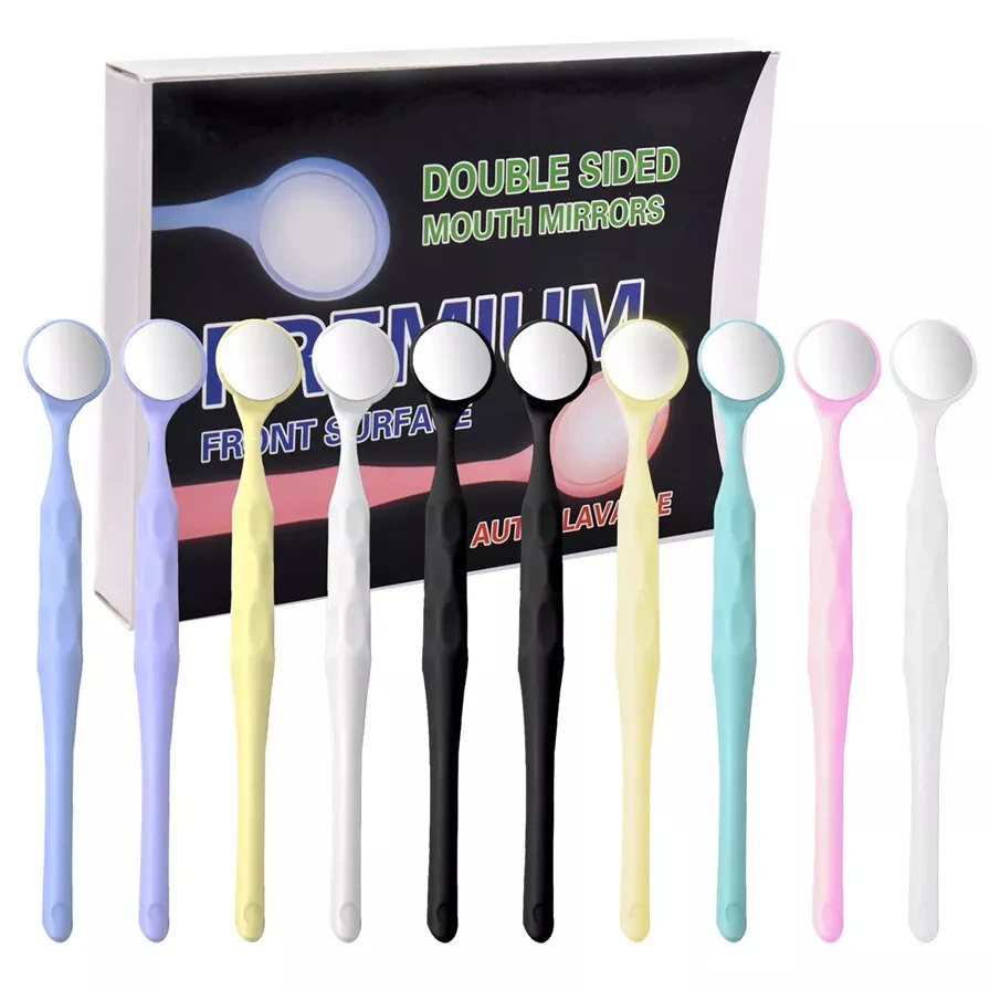 10pcs/Box Dental Autoclavable PREMIUM Mouth Mirrors Double Single Sided Oral Mirrors Dentist Premium Mouth Mirrors
