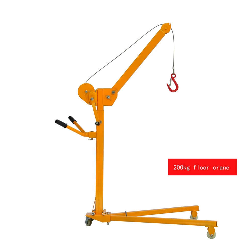 200kg 300kg 500kg Mobile mini crane Portable Small Lift Floor Crane Foldable Shop crane
