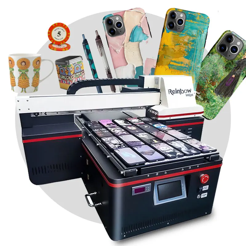 2020 newest Glass trophy uv curing ink printing machine 6 colors uv flatbed printer