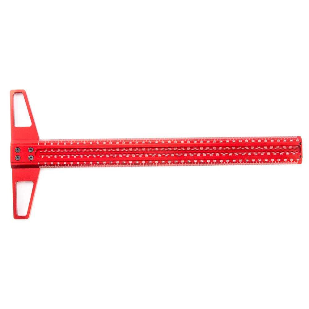 Aluminum Alloy T Precision Marking Ruler square Woodworking Scribing Tool Scriber