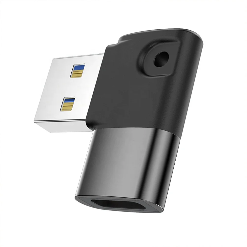 OEM Customization USB 3.0 To Type-C Female Adapter With Lanyard Data Transmission Charge Earphone USB-C Flash Drive Converter