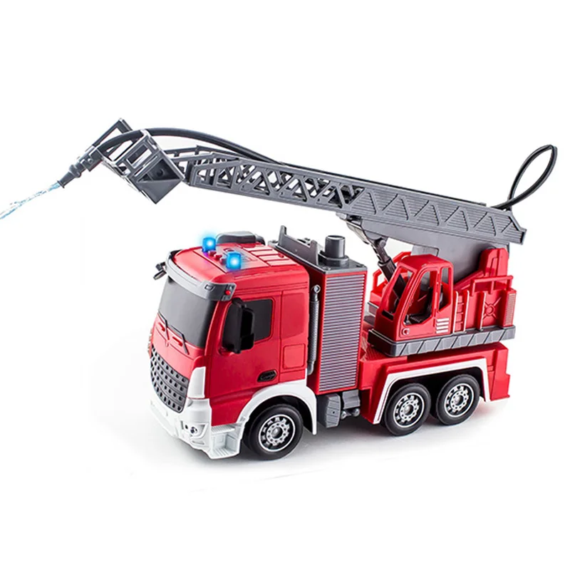 
Kids light up plastic fire car friction power toy truck Fire engine vehicle rescue series ladder cars inertial toys fire truck 