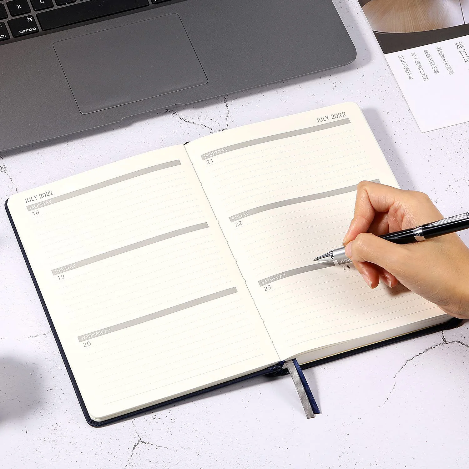 2022-2023 Weekly & Monthly Calendar Agenda Notebook A5 Thick Paper Calendar Stickers Cheapest Journal Notebook With Pen