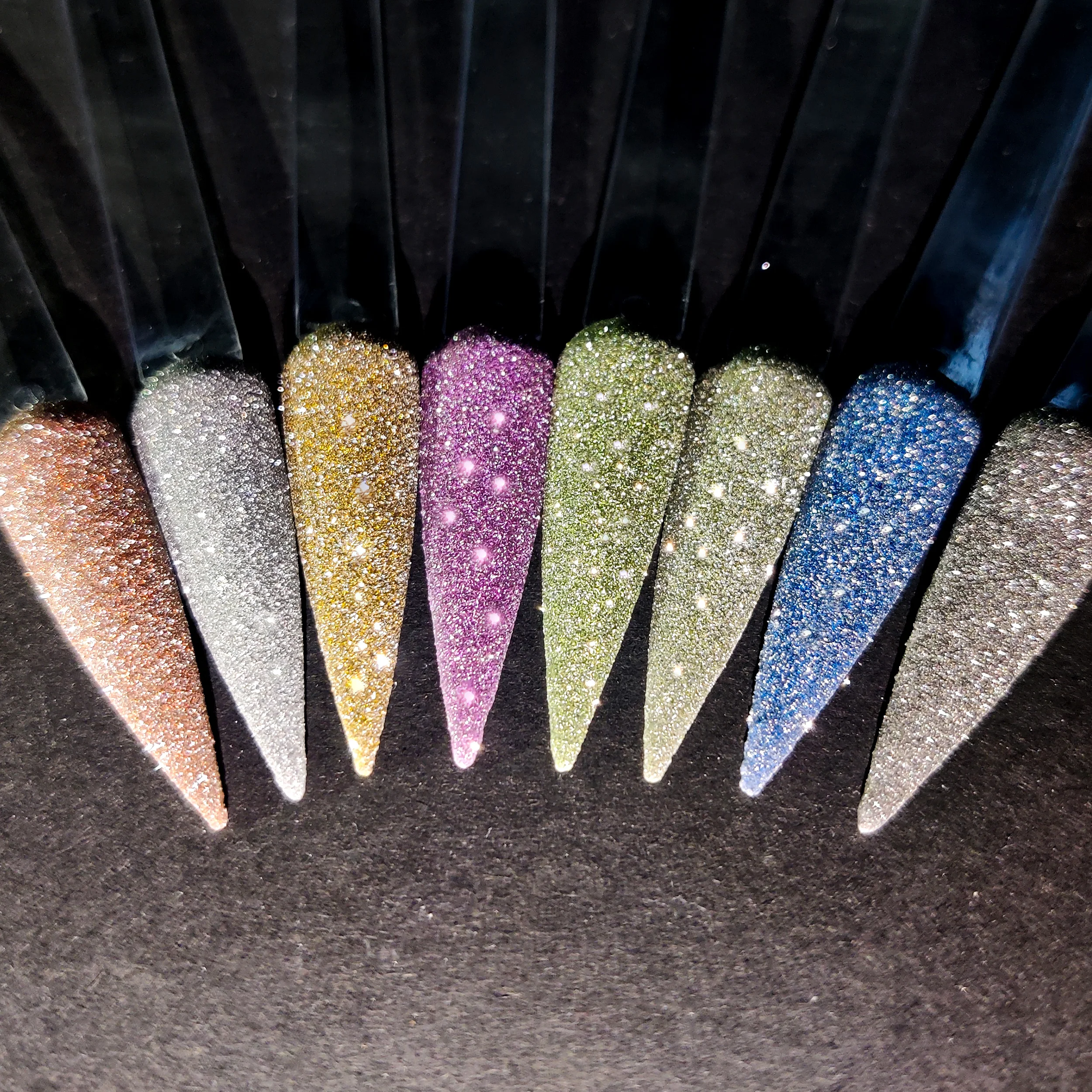 Popular reflective glitter dips very shiny disco dipping acrylic for salon use good acrylic not too running