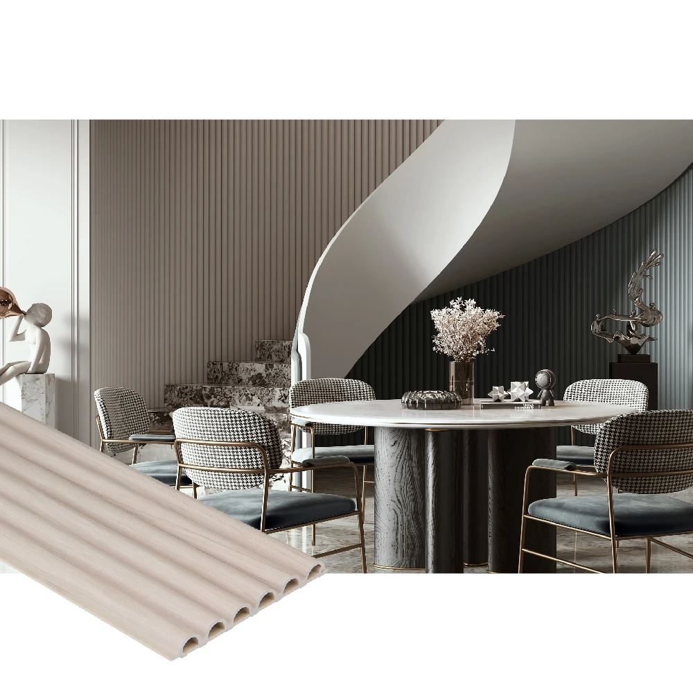 Best Selling Items Quick Installation Wall Covering Panel Fluted Plastic WPC Wood Wall Panel