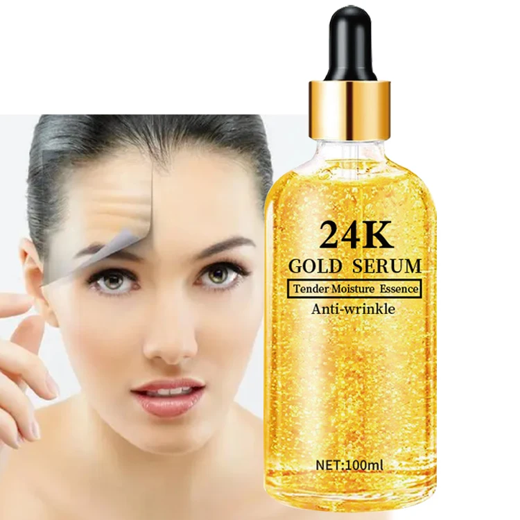 Tiktok hot sales Skin care 24K Gold Ginseng Serum Moisture Anti-Wrinkle Collagen firming Sleeping Essence