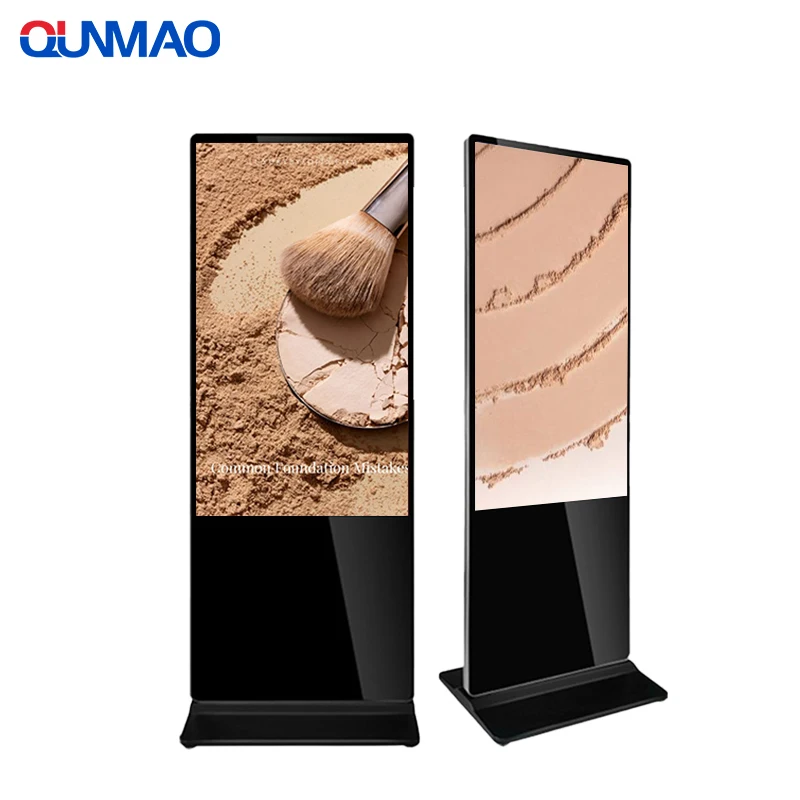 Qunmao Commercial Big Size 32-86 Stand Vertical Display Standee Signage Displays Advertising Display in Elevators Mall