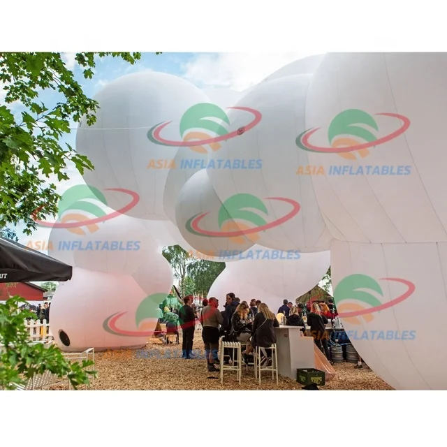 White Inflatable Floated PVC Clouds, Inflatable Cloud Helium Ballon For Sale