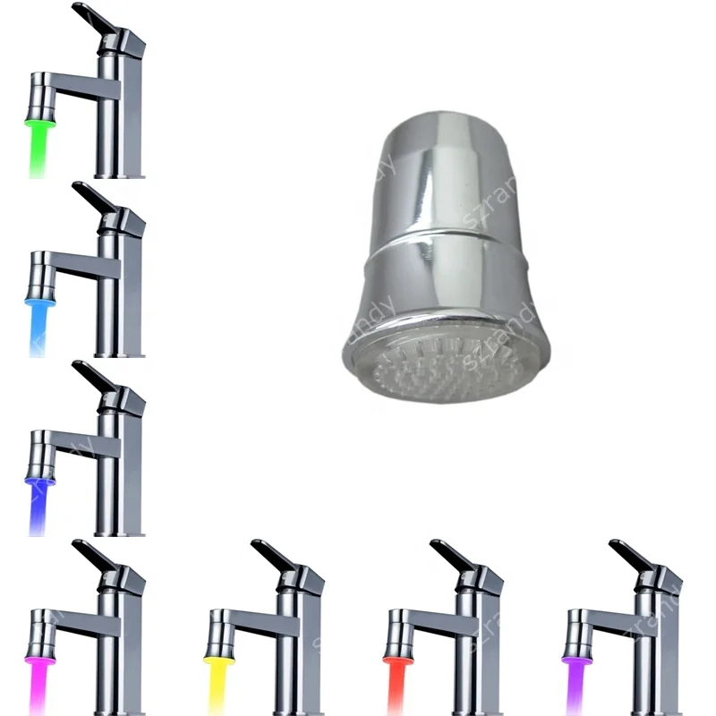 Single Red Color Brass water glow kitchen faucet