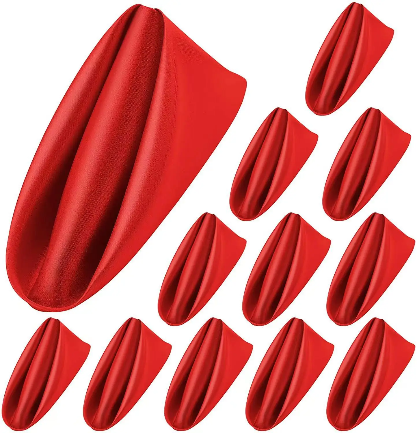 Custom Hemstitched Square Stain Silk Table Cloth Napkins Luxury Soft Kitchen Dinner Napkins For Wedding