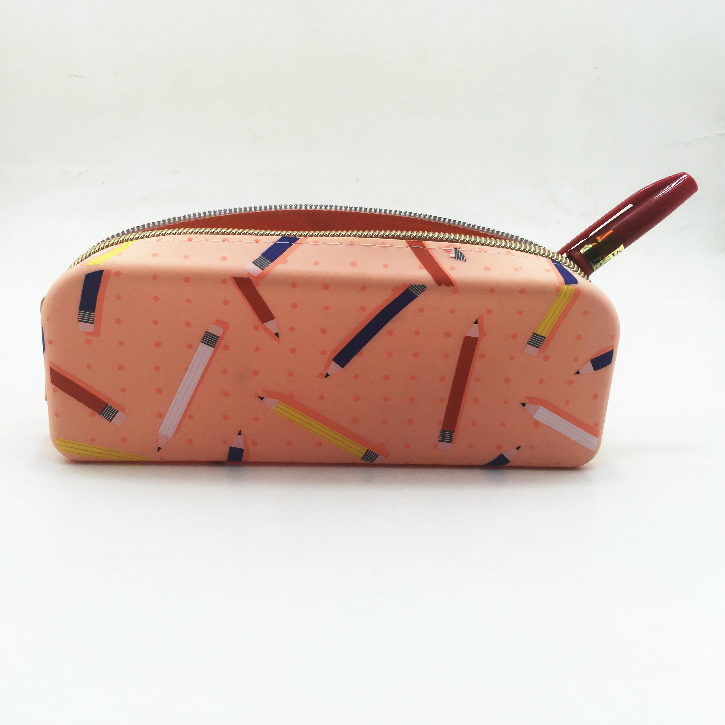 Wholesale Fashion Silicone Zipper Starry Sky Pencil Bag Pencil Case With Custom