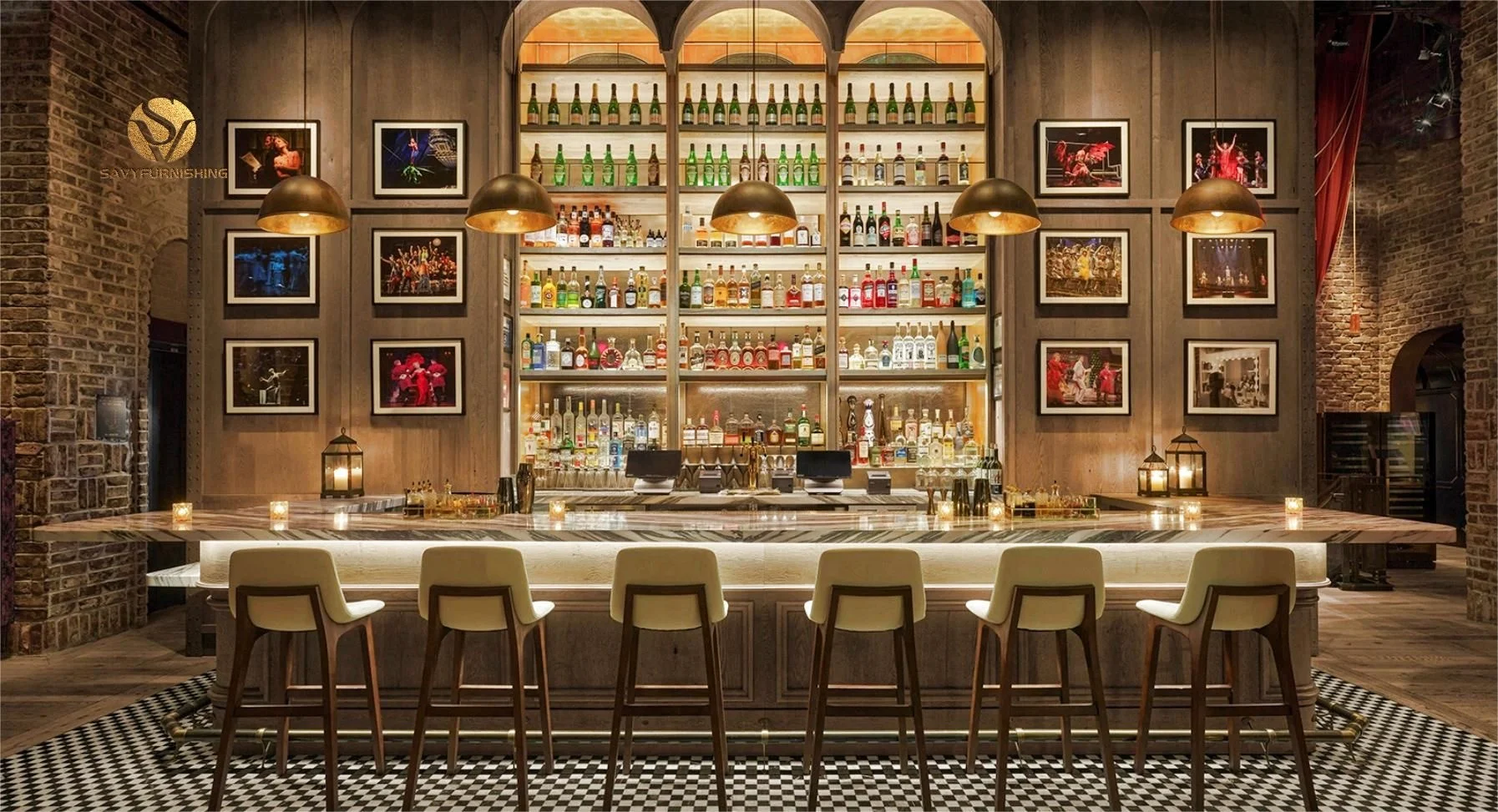 Customized Bar Furniture Modern Cafeteria Counter Design Modern Restaurant Furniture Designer