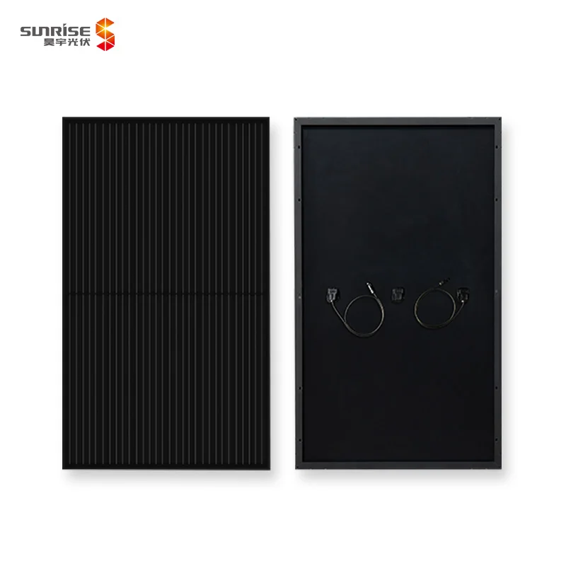 BIPV 305w 320w solar panel full black 5BB monocrystalline half cut 120 cells energy system